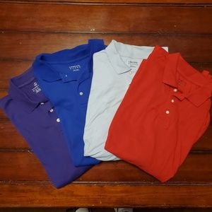 4 Land's End Long sleeve polos